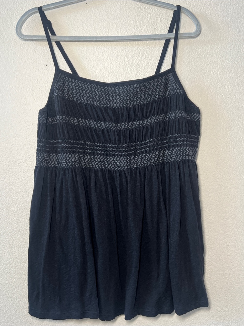torrid Heritage Black Smocked Babydoll Tank
